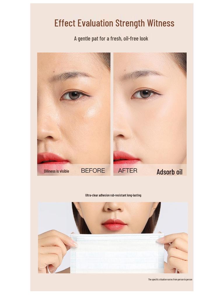 MYG Golden Oil-Control Setting Powder with Lambskin Puff: Solid Highlighter & Honey Loose Powder, Oil-Absorbing, Non-Water-Absorbing.