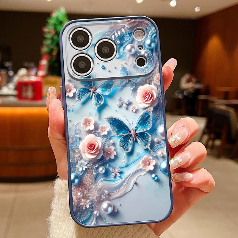 

Fantastic Butterfly Print Case For iPhone 17 Pro Max iPhone 16 15 14 13 Pro Max Magnetic For Magsafe Hybrid TPU+PC Matte Cover iPhone 16 Pro Max синий