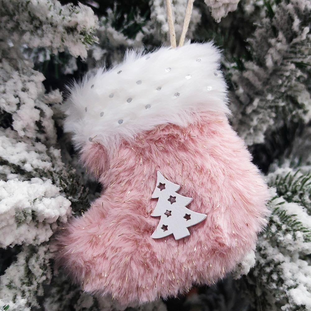 

Счастливого Рождества Рождественская елка Подвесное украшение Плюшевая подвеска на рождественскую елку Рождественское украшение для елки розовый