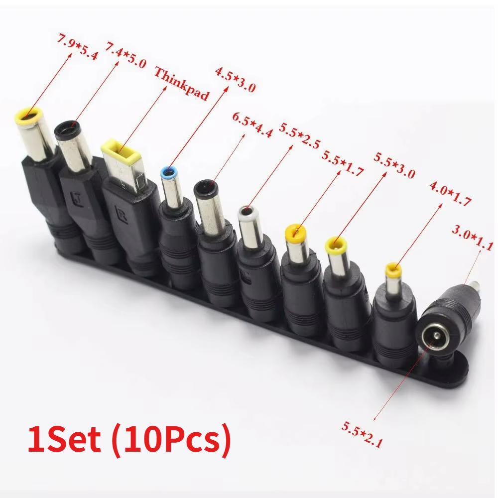 10 unidades Adaptador Universal AC DC JACK Conector Plug 5.5MM*2.5MM 6.3MM*4.4MM 4.0MM*1.7MM Kit Conectores Micro USB DC
