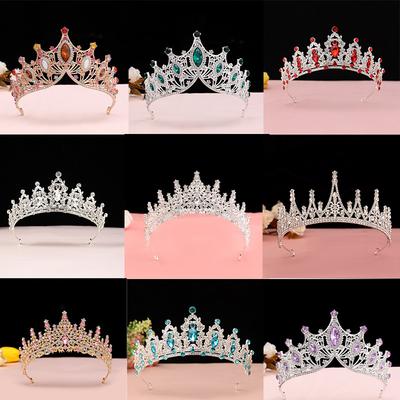 Bride's Crown Headband Wedding Korean Birthday Gift Adult Gift Crystal Crown Princess Dress Hair Accessory