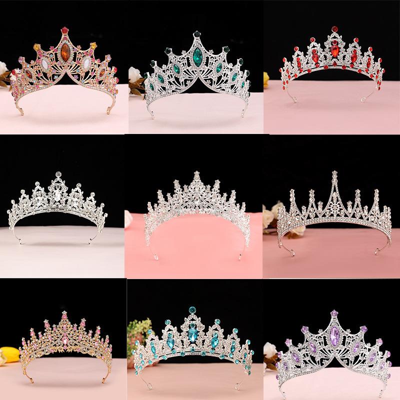 Bride's Crown Headband Wedding Korean Birthday Gift Adult Gift Crystal Crown Princess Dress Hair Accessory