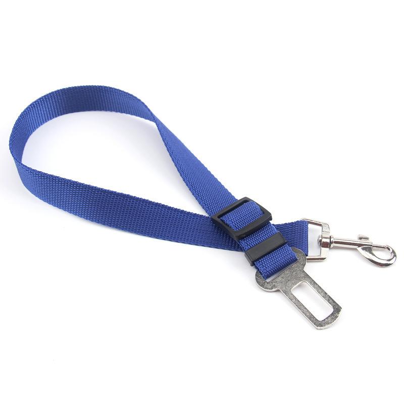Pet dog safety leash, car pet leash, car seat belt, adjustable car leash синий