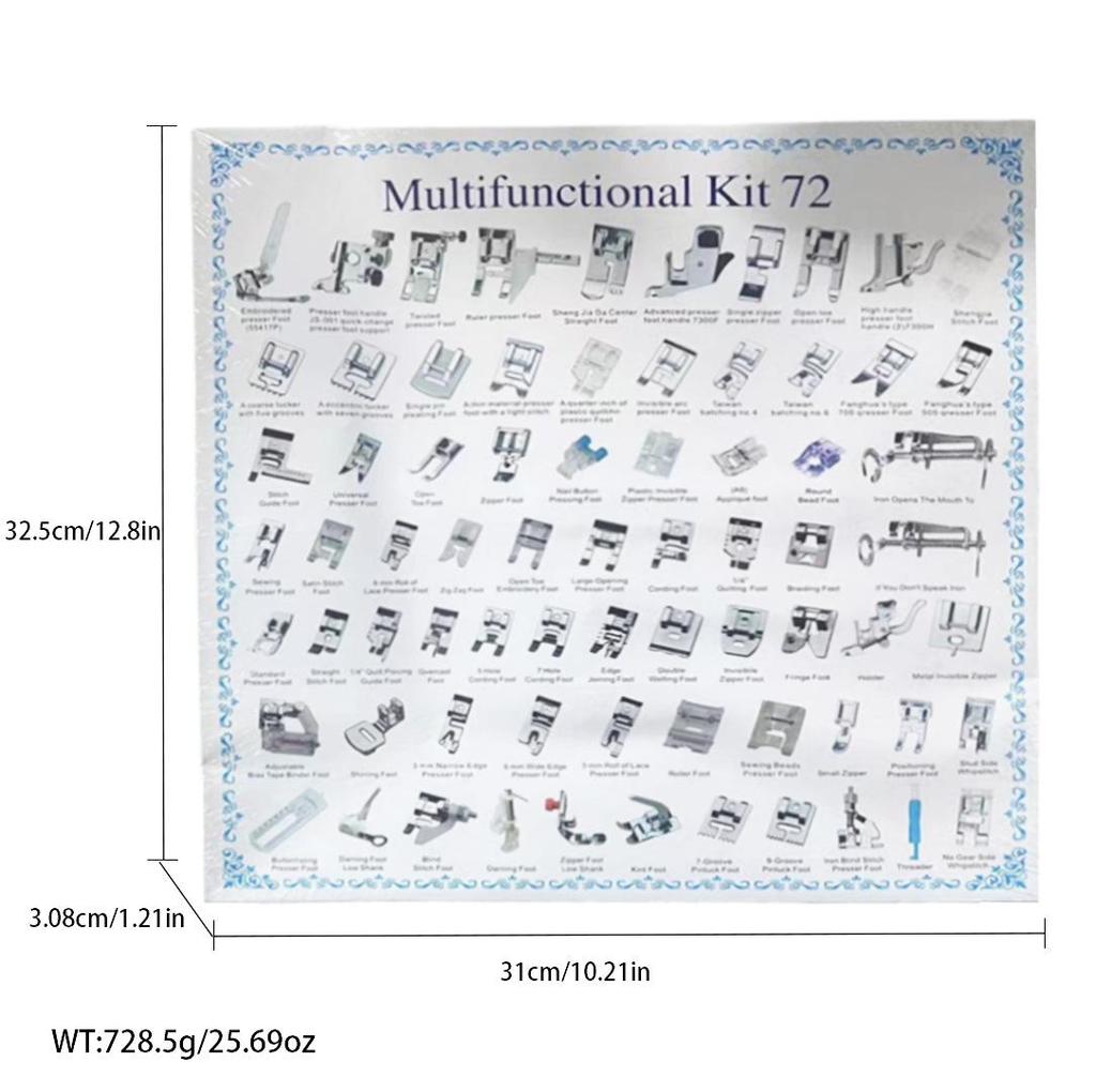 Deluxe Presser Foot Set: 32-62pcs Multifunctional Sewing Accessories for Home Machines