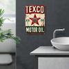 Vintage Texaco Red Star Oil Metal Poster Retro Bar Wall Decor Sign
