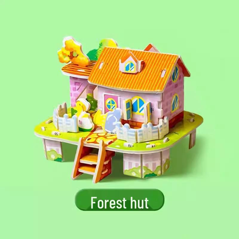 3D Puzzle House Model DIY Educational Toy for Kids Aged 3-6+