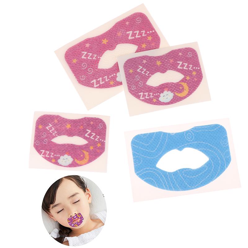 30Pcs Breathing Correction Patch Shut Up Patch Orthosis Tape Kids Cartoon Anti-Snoring Stickers Sleeping Closed-Mouth Stickers