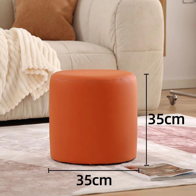 Wooden Ottomans Living Room Nordic Vanity Stool Modern Low Step Stools Office Decorative Ottoman Pouf Aesthetic Room Furnitures