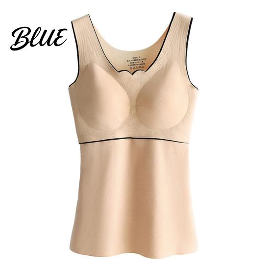 Stable Vest Women Winter Fall Chest Pads Thermal Thick Soft Seamless Breast Support Sleeveless Pullover Solid Color Bottoming Top Underwear