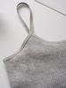 Girls Solid Color Spaghetti Straps Crop Top Ribbed Bra Vest Camisole Sportswear