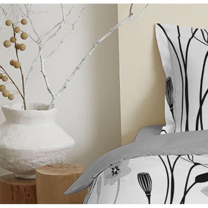 Parure de draps 3 pièces pour lit 90 x 190 cm Coquelicot