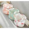 Household Fashion Cartoon Circular Cotton Linen Desktop Storage Box Sundry Storage Stationery Cosmetics Storage Basket Container