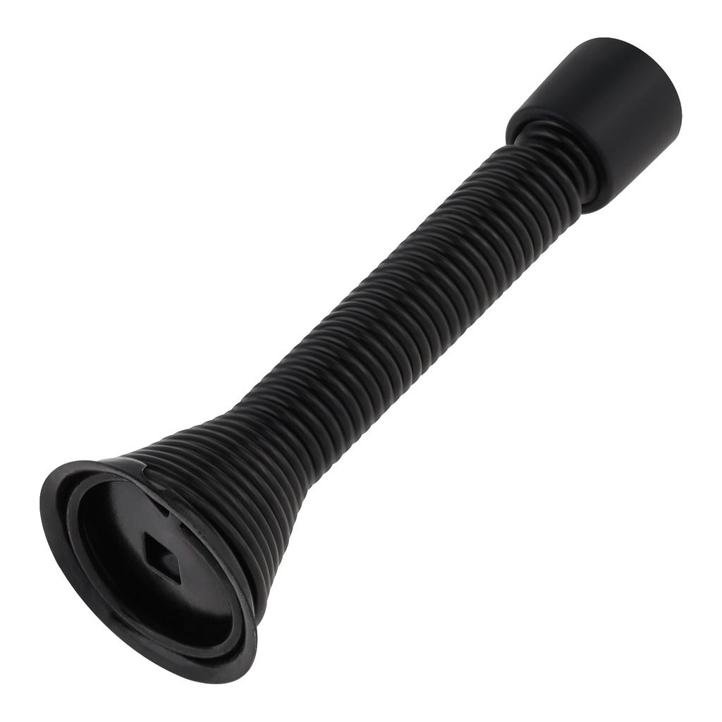 Satinnickel 3 bis 4,7 Zoll 1 Stück Verstellbarer Feder-Türstopper Gummi-Puffer Wandschutz Schwerlast Universelle Passform