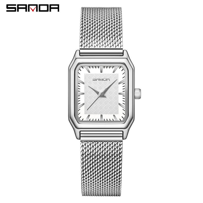 Orologio da Commute Quadrato al Quarzo Moda Retro Coreana da Donna Sanda