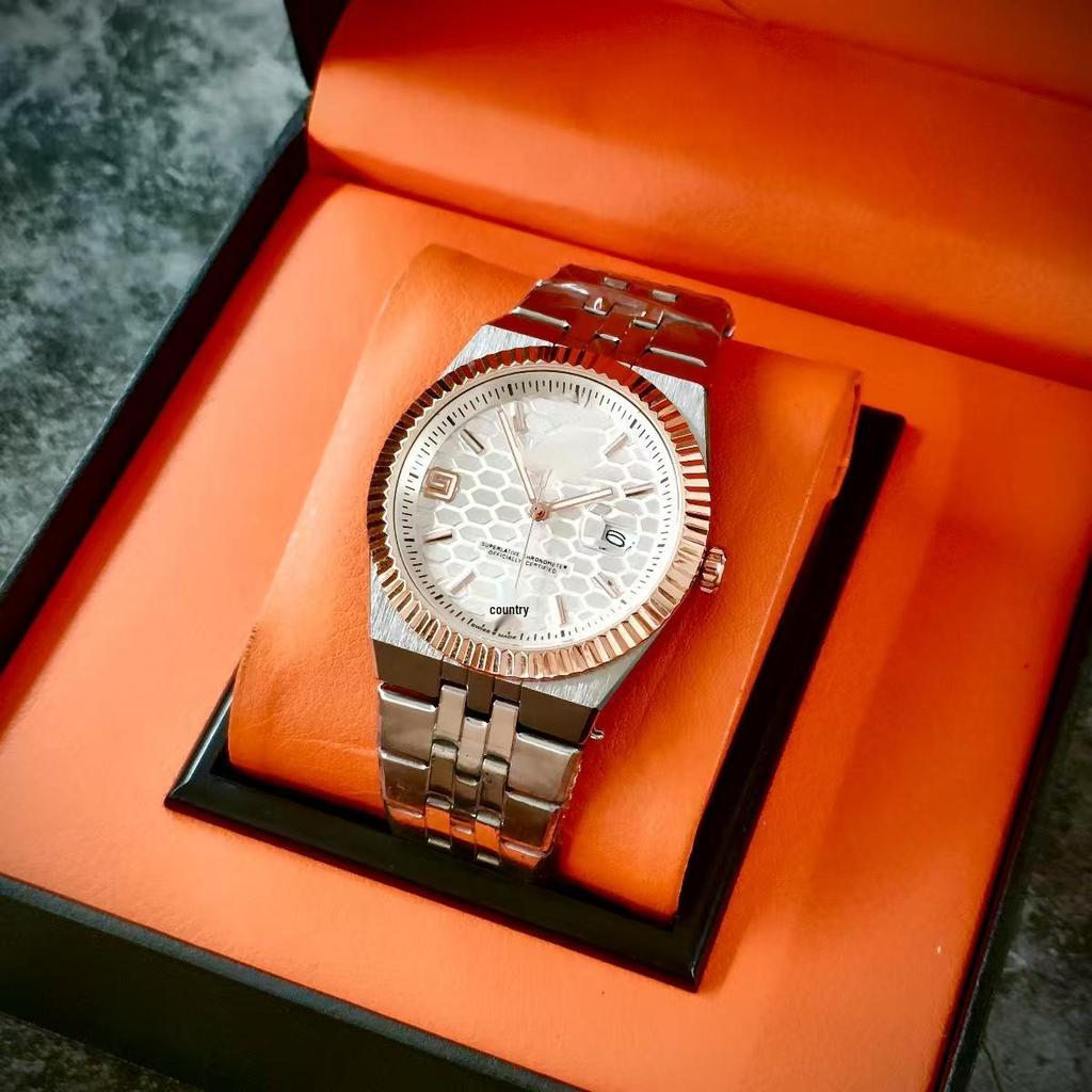 Men's Sport Quartz Watch with Tourbillon Design and Date Display