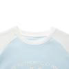 Li Ning Sports Trend Series Moisture Wicking Loose Short Sleeve T-Shirt Women Tops Light-Sky-Blue Cream AHSV194-3