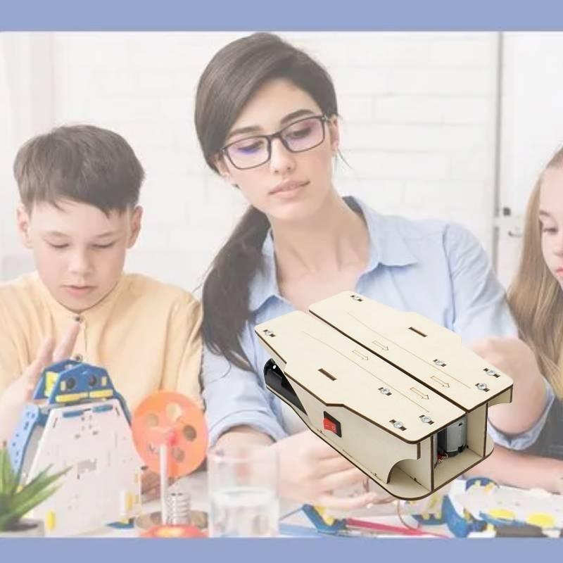 Wooden Diy Physics Class Paper Airplane Launcher Material Pack For Kids Science Experiment