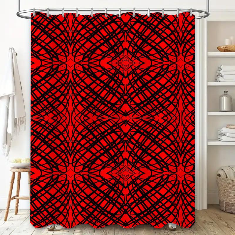 Luxury Pattern Print Shower Curtain Waterproof Fabric, High Density Weaving, Bathroom Decoration 180x200cm/71inch×80inch