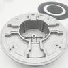 Cooktop Burners Head Set with Divider and Base Efficient Combustion Metal Construction Stable Design for Home Kitchens