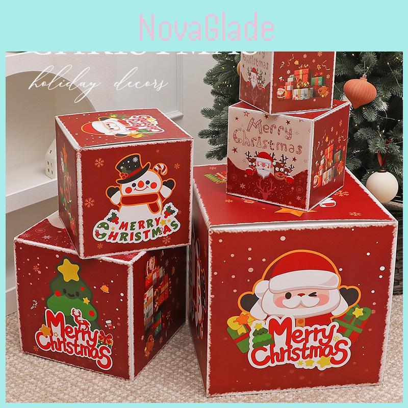 Christmas Gift Box Set With Cardboard Material For Holiday Surprise And Candy Packaging