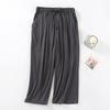 Men's Casual Modal Cropped Pants - Comfortable for Outdoor, Pajama, or Home Wear - Loose Fit for Spring and Summer.