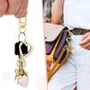 Elegant Strawberry Keychain Charm Pendant Convenient for Women Girls Fashionable Bag Charm with Heart Clasp Designs