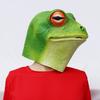 Halloween Latex Animal Frog Mask Easter Cosplay Props frogmask Headgear