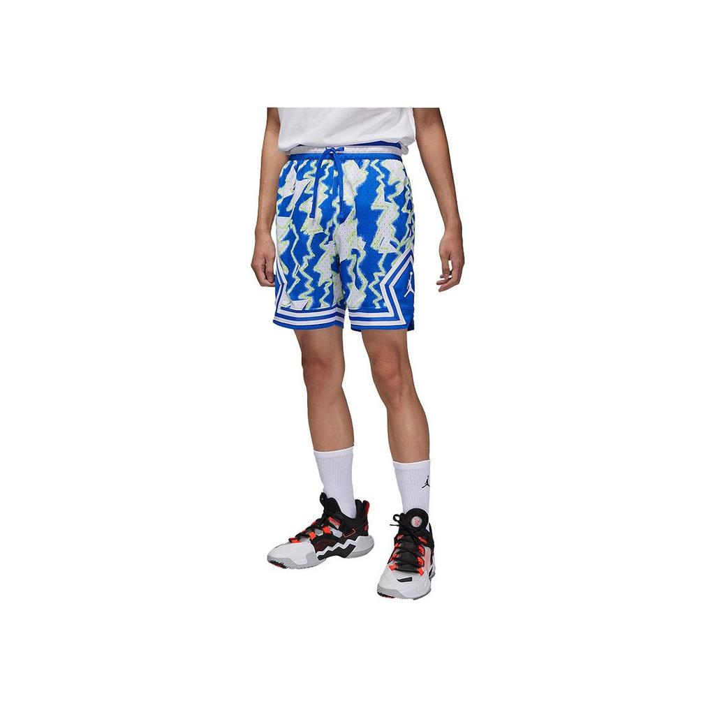Jordan Abstract Print Drawstring Basketball Sports Breathable Casual Shorts Men Bottoms Blue DQ7335-405