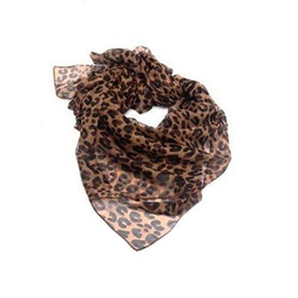 Women Fashion Long Leopard Shawl Scarf Wrap Lady Chiffon Wrap Stole Gift