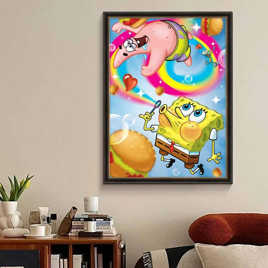 5D DIY Diamond Art Painting Kits for Adults, Cute Pets Full Round Crystal Diamond Kits for Beginner for Home Wall Decorate