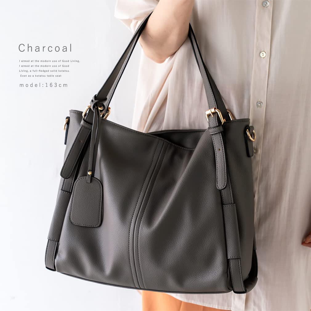 Torba Vita Felice z uchwytem na pasek i 2-kierunkową rączką [VITAFELICE] damska bsib-p3702x (Węgiel drzewny)