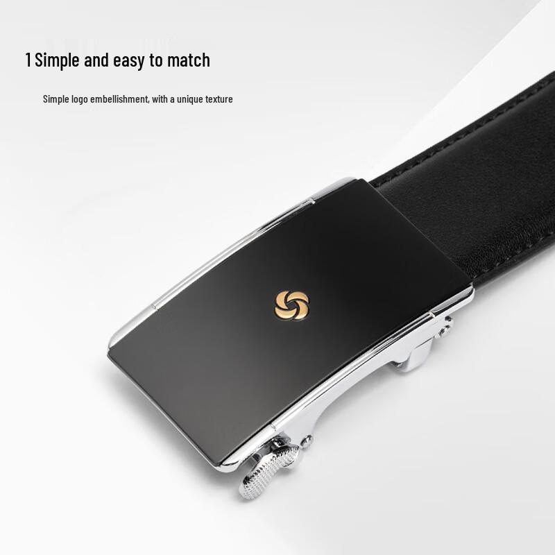 Męski skórzany pasek Samsonite z automatyczną klamrą