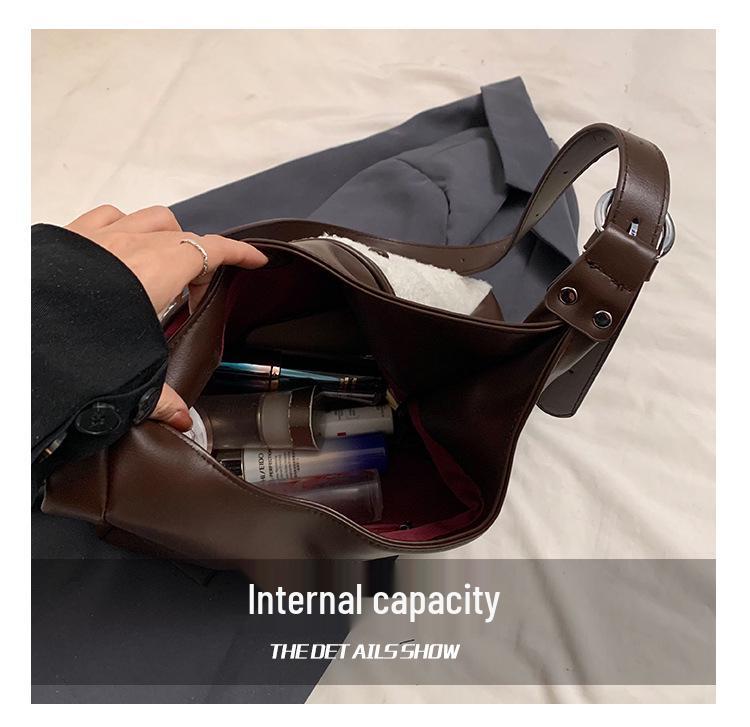 2025 Fluffy Plush Large Capacity Tote - Women's Mori Style Autumn/Winter Underarm Crossbody Bag