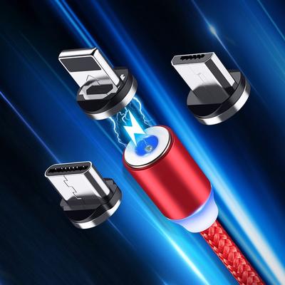 Kabel magnetyczny Kabel Micro USB typu C Ładowanie telefonu Szybka ładowarka magnetyczna Przewód do iPhone'a Samsung Huawei Redmi