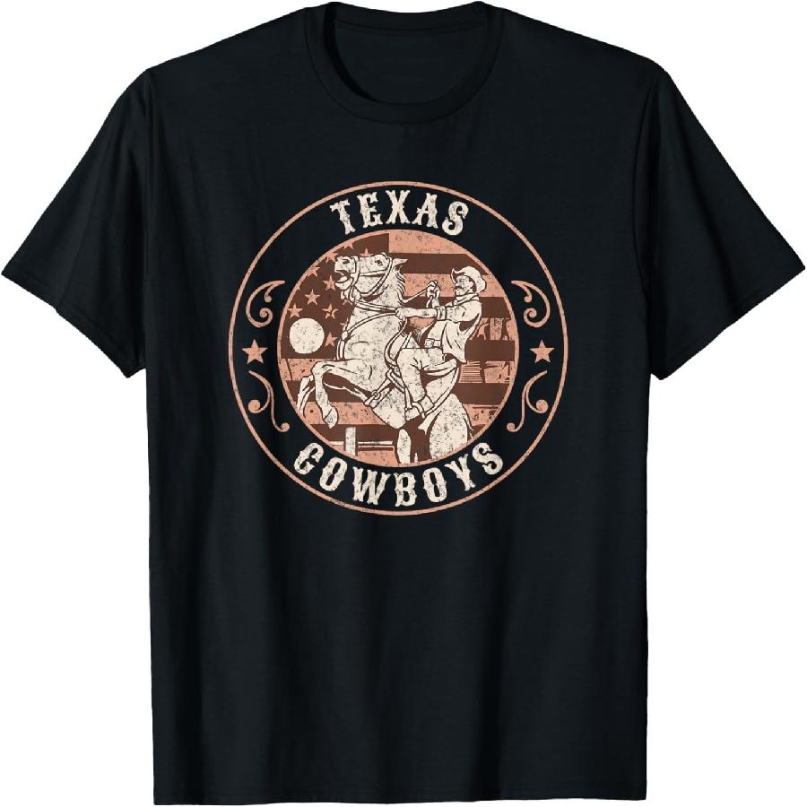 Horse and Cowboy Graphic Design T-Shirt