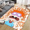 Rugrats Flannel Pattern Square Carpet,Area Rug,Carpet Rug for Living Room Bedroom Sofa Playroom Decor,Non-slip Floor Mat
