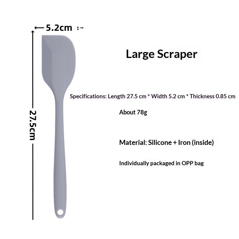 Baking Tools Silicone Scraper Stirring Cream Spatula Thickened All-in-One Large and Small High Temperature Resistant Set