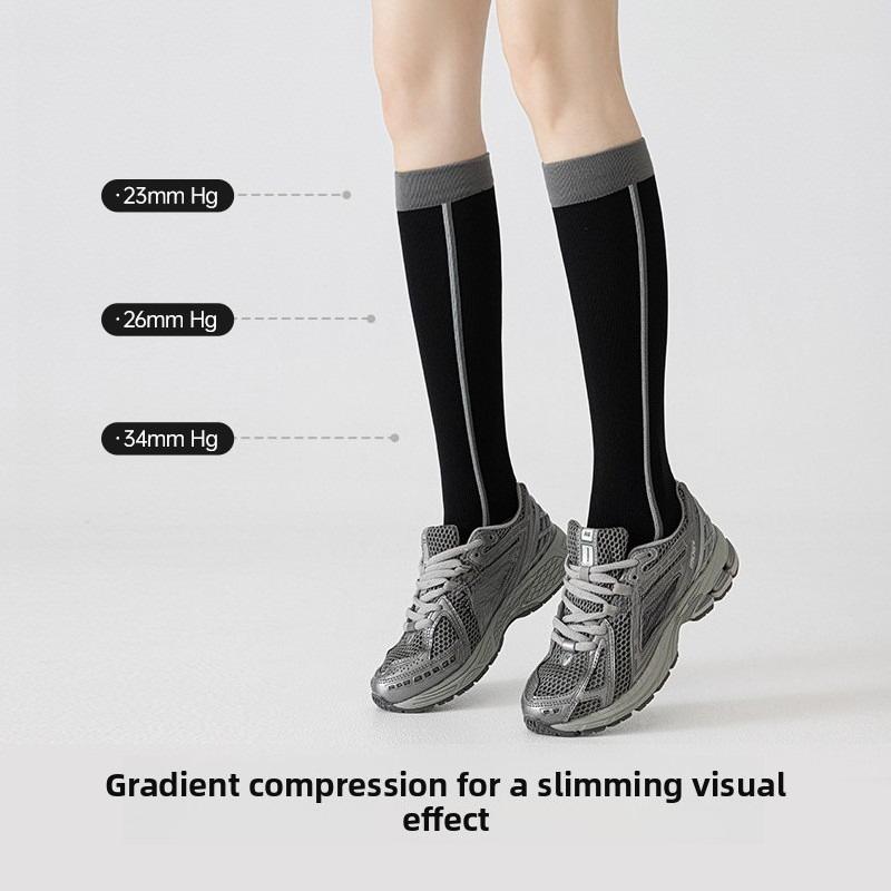 Exercise Pressure Leg Stockings for Children, Pilates Silicone Anti-slip Socks, Running, Fitness, Cycling, Women's Long Stockings
