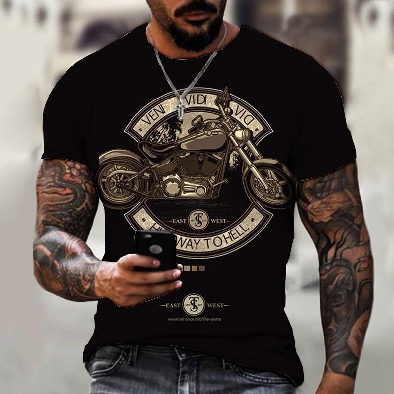 

Темная футболка с короткими рукавами и 3D-принтом, повседневный дышащий топ с круглым вырезом и короткими рукавами 6XL