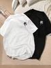 Men Women Simple Rose Graphic Tee, Casual Round Neck Short Sleeve Top, Minimalist All-match T-Shirt for Daily & Leisure Wear
