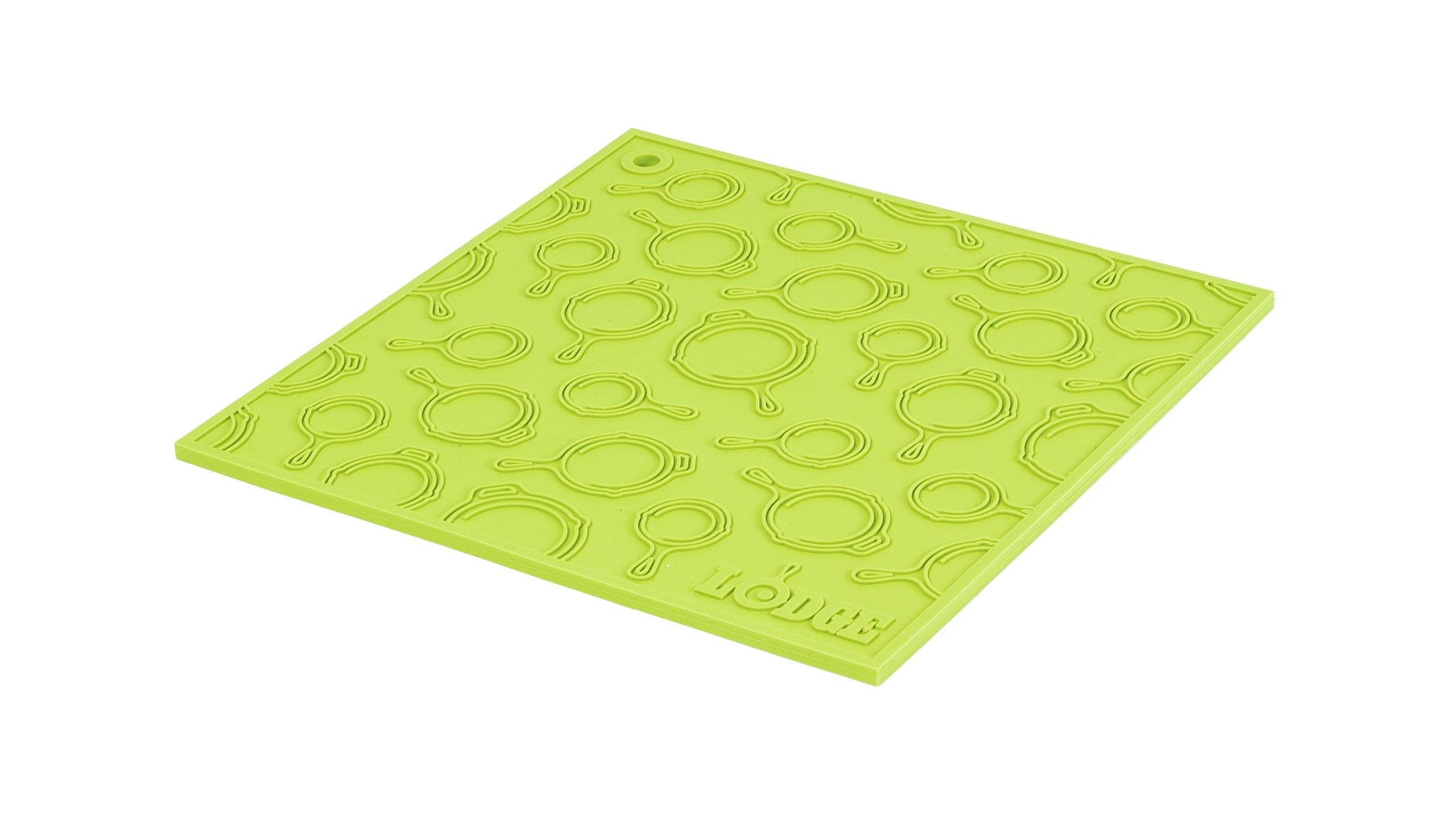 Lodge Square Trivet Skillet Silicone Green AS7SKT51 x x cm 17.8 17.8 0.4 зелёный