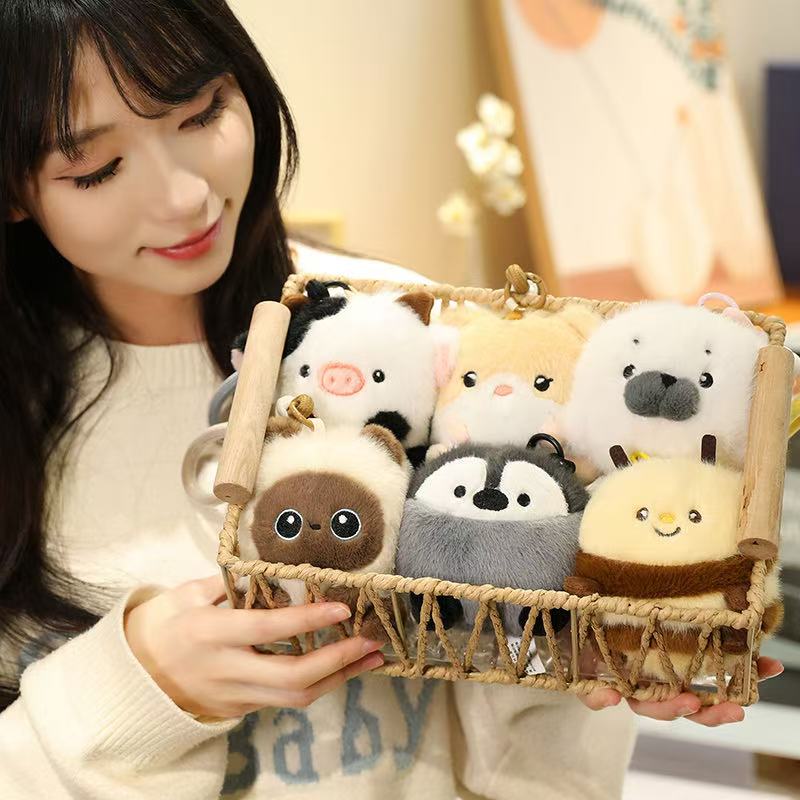 11cm Simulation Animal Decompression Squeeze Ball Stuffed Plush Toy Figurine Cartoon Anime Cute Children's Birthday Gift Doll