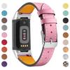 Replacement Genuine Leather Watch Strap For Fitbit Charge 3/4, Unisex