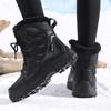 Large Size Winter Snow Boots Plush Warm Cotton Shoes Wear-resistant Windproof Sports Outdoor Short Lace-up Women's Boots