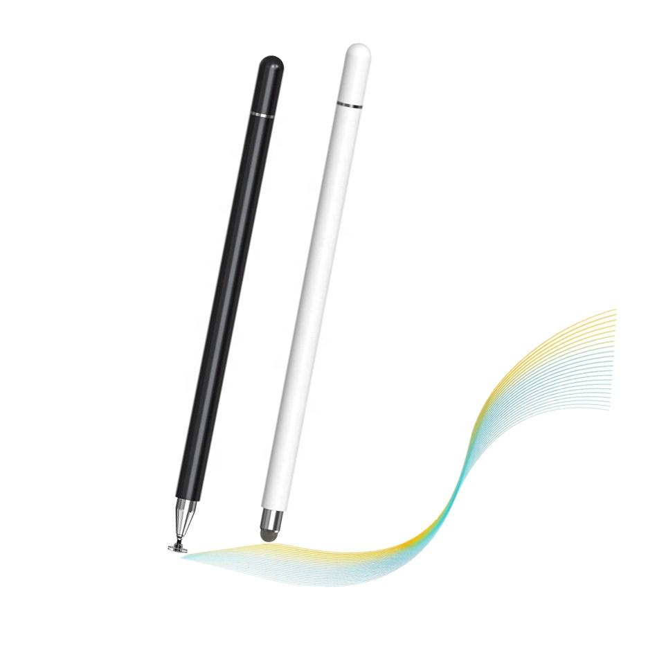Disc/Fiber Tip 2-in-1 Universal Stylus Touch Pen for iPad iPhone Android Tablet Chromebook &other Capacitive Touchscreen Devices