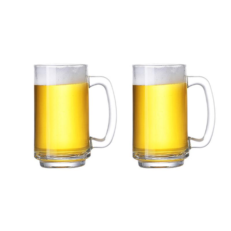 380ml/260ml/375ml Wheat Beer Glass Classic Craft Beer Glass with Handle Bar Large Capacity Beverage Cup Transparent Water Bottle