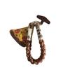 Anti-lost Leather Pizza Pendant Safety Chain Hanging Lanyard Keychain  Gifts