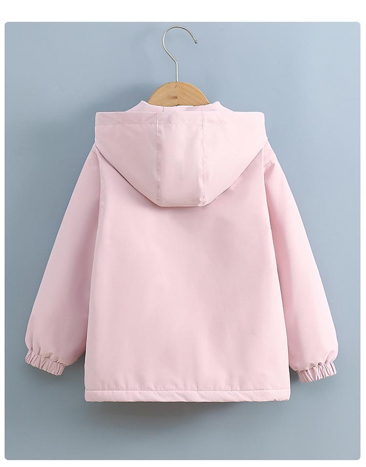 2025 Trendy Girls' Fleece-Lined Windbreaker Jacket - Stylish Spring/Autumn Layer