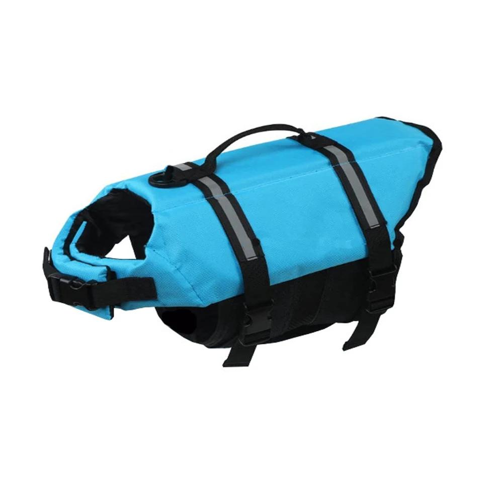 Dog Life Jacket Ripstop Reflective Pet Cats Swimming Vest with Buoyancy Durable Rescue Handle for Cat Small Medium Large Dogs