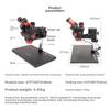 YCS 6558X Ultra HD Trinocular Microscope with Large Base 6.5-58 Zoom 4K Camera for Phone PCB Welding Microscope Tools Set